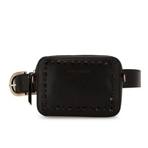 Vince Camuto Black Studded Belt Bag